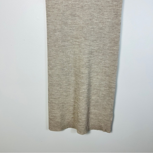 Colture 100% Merino Wool Cuagathe Tube Cream Ribbed Maxi Pencil Skirt Women XS - Picture 3 of 14